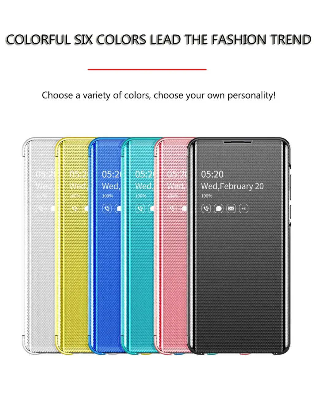Умный флип чехол для samsung Galaxy A20 A30 A50 A70 A8S A7 A9 S7 край S8 S9 S10 Plus Note 8 9 Роскошный чехол