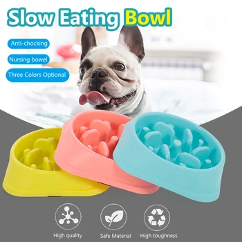 

Portable Pet Dog Feeding Food Bowls Pet Slow Eating Bowl Dog Feeder Durable Non-Toxic Preventing Choking Pet Dogs Supplies