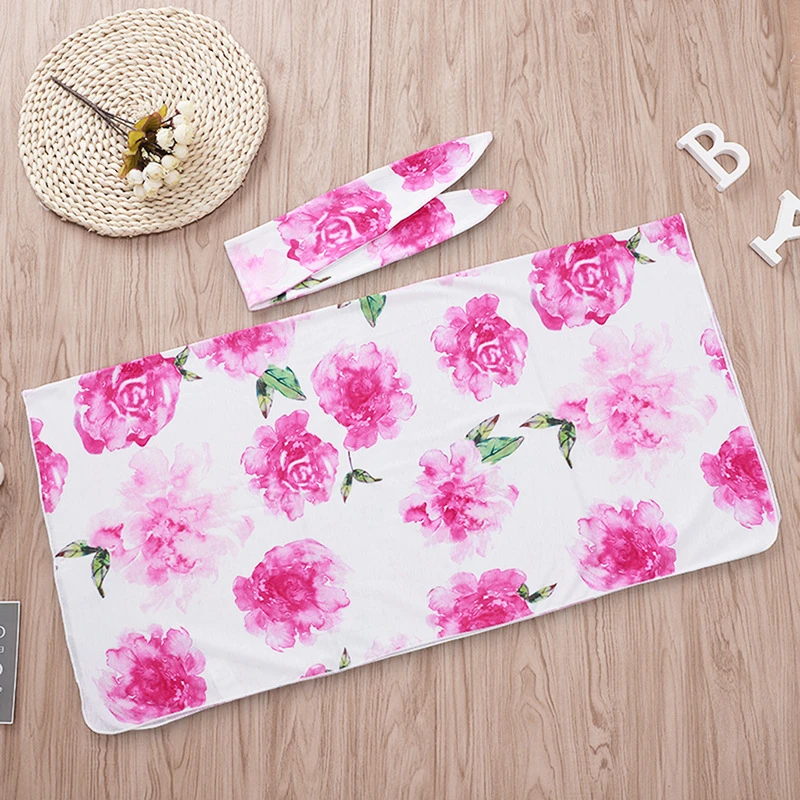 floral swaddle blanket