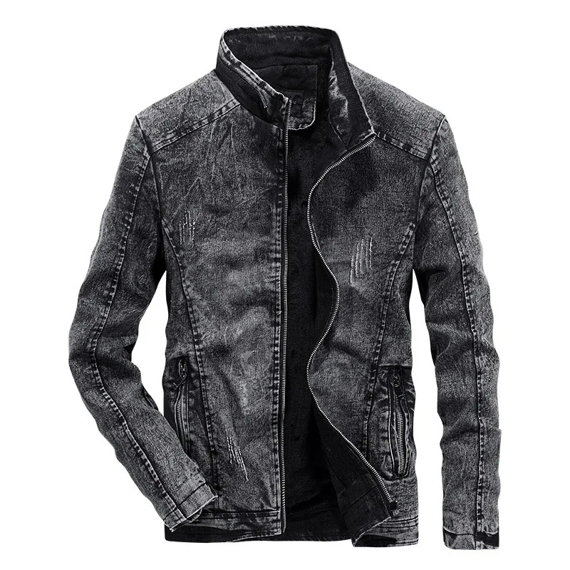 

2020 Men New Style Jacket Men's Autumn And Winter Korean-style Trend Cotton Slim Fit Vintage Jeans Coat Fashion
