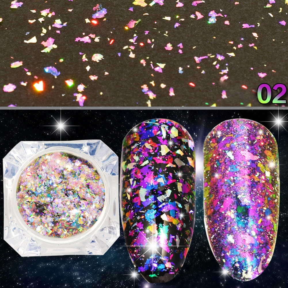 BEAUTYBIGBANG 0,2 г пудра с пайетками Хамелеон неровный коралловый лак для ногтей Блестки для маникюра украшения для ногтей