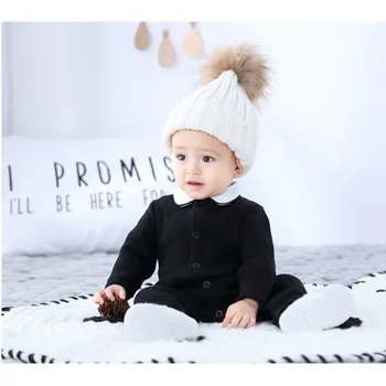 

Toddler Boy Knitted Jumpsuit Newborn One Piece Rompers Baby Europen Clothing Children Boutique Clothes infant Knit Jumper