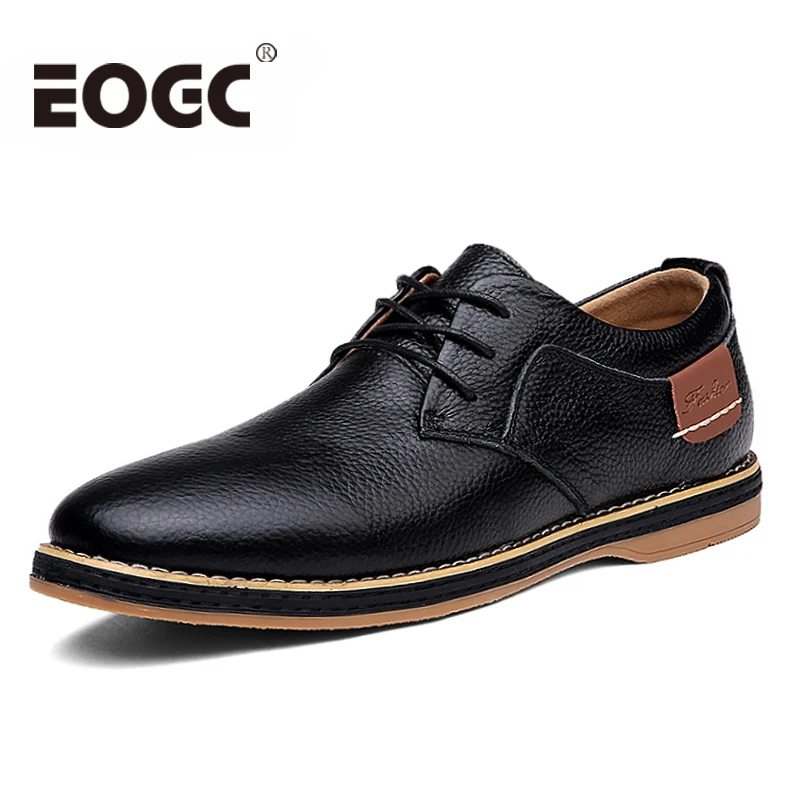 Full Grain Leather Men Shoes Casual Classic leather shoes male Comfortable Footwear Oxford shoes for men flats Big Size 38-48