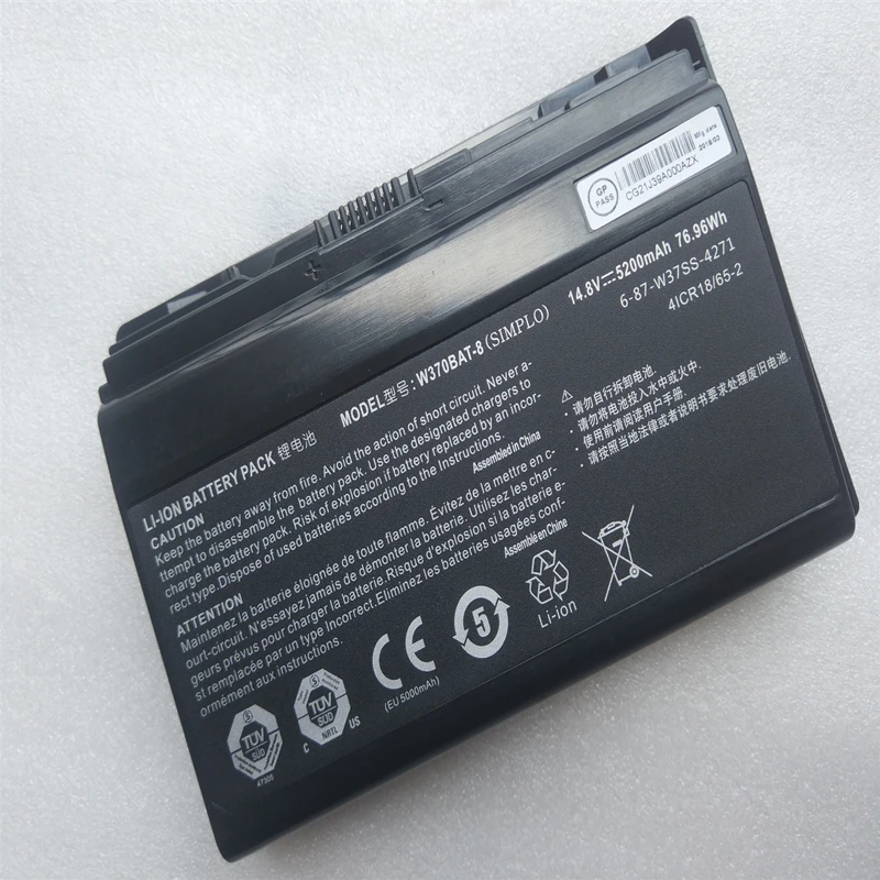

W370ST W370SS W370BAT-8 Battery For CLEVO W350ST W350ET W35XSS W350ETQ W355ST NP6370 NP6350 NP7358 A522 A722 K650C K660E K760E