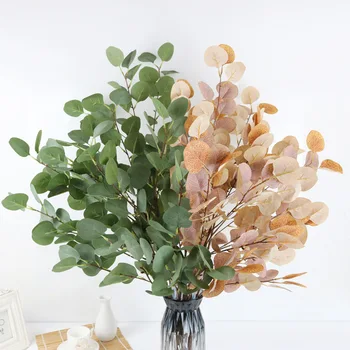 

High Quality Model Eucalyptus Leaves Home Decoration Money Leaf Eucalyptus Leaves Artificial Flower Fake Leaf Green Vegetation
