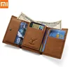 Xiaomi Men's women short Cowhide leather wallets RFID anti-theft brush Multifunctional retro trend card holder Coin Purse ► Photo 1/5