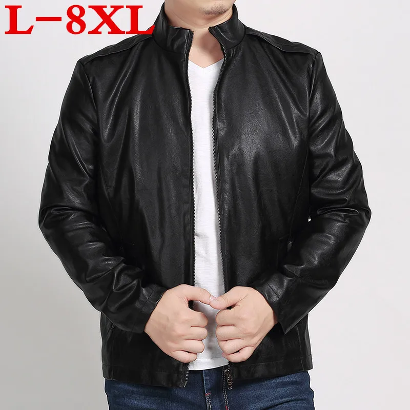 Размера плюс 8XL 7XL 6XL 5XL новая кожаная куртка натуральная кожа овчина мотоцикл