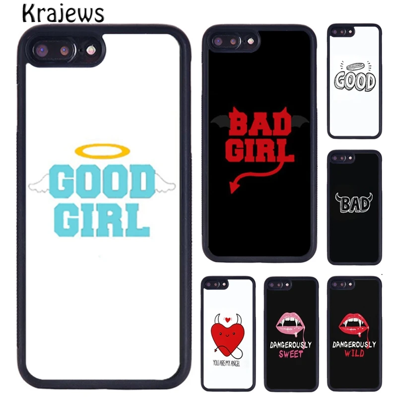 Krajews Bad Good девочек BFF пара лучших друзей одинаковая чехол для iPhone X XR XS 11 Pro MAX детей 5