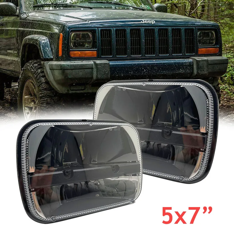 

2 шт. 120 Вт 5x7 дюймов светодиодный налобный фонарь 7x6 светодиодный фары для Jeep Wrangler YJ Cherokee XJ Ford грузовики Chevrolet светодиодные квадратные фары