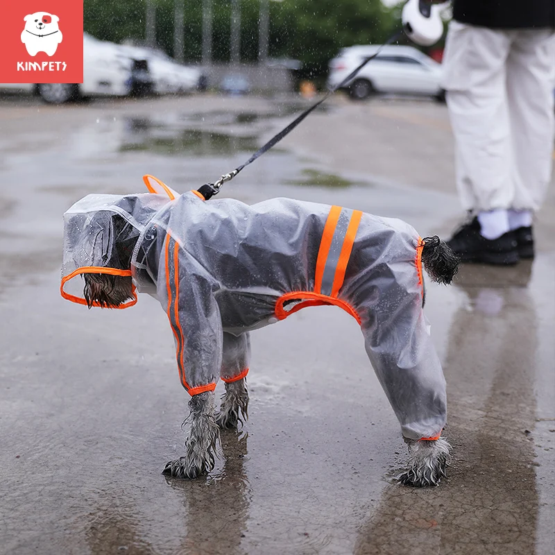 KIMPETS chubasquero con capucha para perro, chaqueta impermeable para gatos, reflectante KIMPETS chubasquero con capucha para perro, chaqueta impermeable para gatos, reflectante