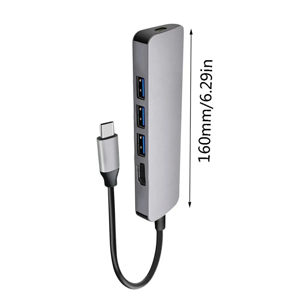 USB C HDMI концентратор адаптер TF кард-ридер USB C концентратор SuperSpeed USB 3,0 порты многопортовый USB C концентратор