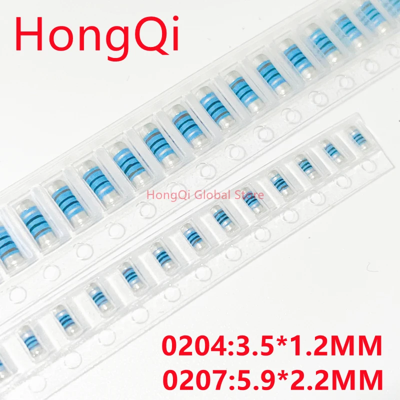 50PCS SMD MELF Resistor 0204 0207 1R 1.5R 2R 10R 15R 47R 100R 330R 1K 2K 4.7K 10K 100K 150K 220K 820K 1M Cylindrical Resistance |