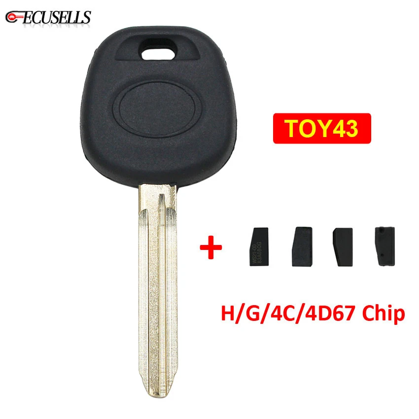 Yaris Replacement Uncut 4D67 Chip Ignition Key for Toyota 2007-2010 Tundra