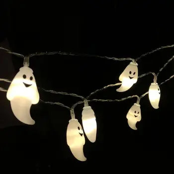 

10/20 LEDs Cute Ghost String Light Halloween Decorative LED for Porch Garden