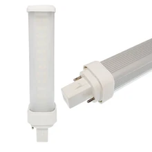 Lampe de bureau LED horizontale G24D 2 broches PLC LED, ampoule SMD 2835, 9W, lumière à LED insertion transversale, PLC AC 85-300V