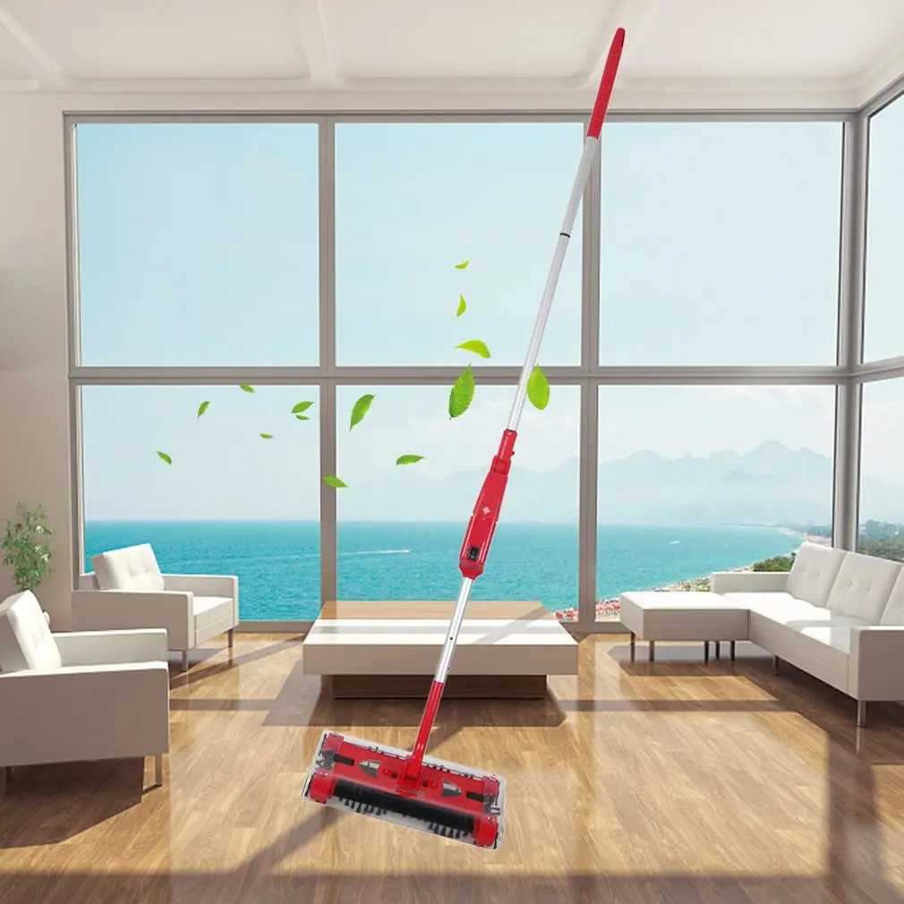 Newest Household Electric Sweeper Hand-push Type Mop 360 Degrees Rotation Carpet Floor Cleaner Rechargeable Dust Collector Newest Household Electric Sweeper Hand-push Type Mop 360 Degrees Rotation Carpet Floor Cleaner Rechargeable Dust Collector