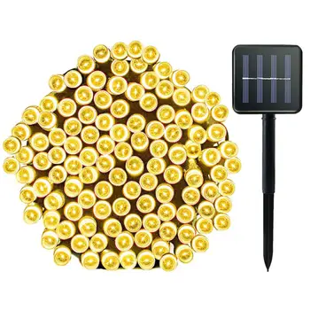

8 Modes 42ft 100 LED Solar String Lights Waterproof Outdoor Decoration Lights for Garden Tree Patio Yard Wedding Party