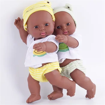 

Black Vinyl Doll Full Body Vinyl Reborn Doll Lifelike Newborn Baby Dolls Miniature Reborn Baby Cheap Reborns Babies For Children