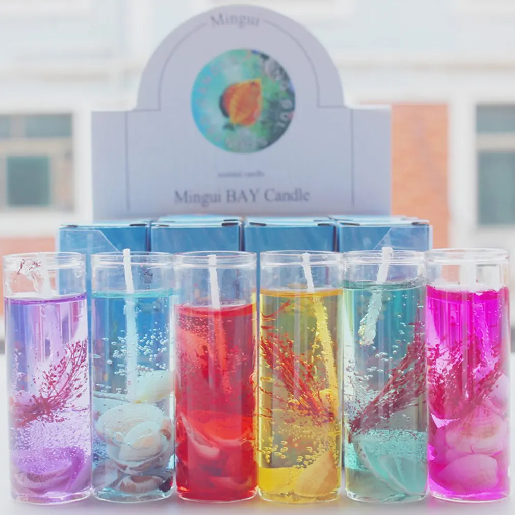 

Valentine's Day Wedding Birthday Shell Candles Romantic Candles Aromatherapy Sea Jelly Candle Glass Cup Wax Candles