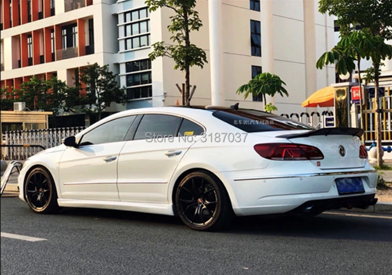 Для Volkswagen Passat CC Sandard 2009- углеродное волокно заднее крыло багажника спойлер крыло багажника Крышка для губ