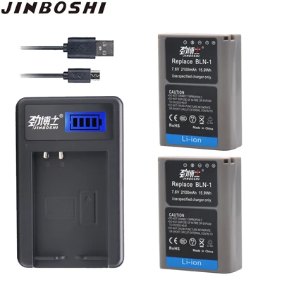 4 шт. 2100 мА/ч, BLN-1 млрд 1 PSBLN1 PS-BLN1 PS BLN-1 Замена Батарея+ ЖК-дисплей USB зарядка для Olympus E-M5 OM-D E-M1 E-P5 Камера - Цвет: 2X B and Charger