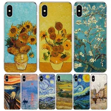 Funda de teléfono con pintura al óleo de Van Gogh para iPhone, 11 Pro Max, 13, 12 Mini, 6 X, 8, 6S, 7 Plus, XS + XR, 5S SE