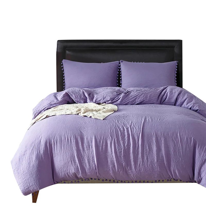 

Hot Bedding Sets Bed Linen Bedclothes 10 Solid Color Quilt Cover Pillowcase Comforters For Twin Queen King Size 2/3 Bed Sets