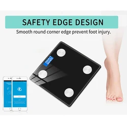 Weight Body Fat Scale Smart Digital Bluetooth Bathroom Scale LED Accurate Measurement Composition Analyzer Health Weight Tracker Weight Body Fat Scale Smart Digital Bluetooth Bathroom Scale LED Accurate Measurement Composition Analyzer Health Weight Tracker