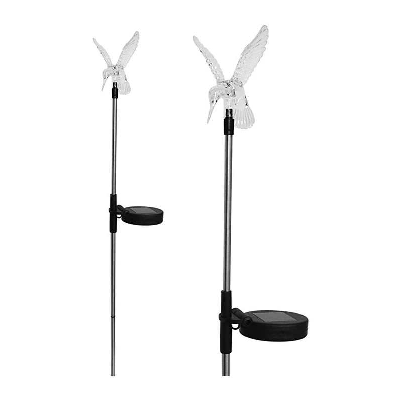

2-Pack Solar Garden Lights Outdoor Figurine Light Color Changing Decorative Landscape Bird Light for Patio Yard Pathway Hallowee