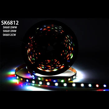 

5V 1m-5m SK6812 (Similar WS2812B) 30/60/144 leds/Pixel/m 4 in 1 RGBW+CW/NW/WW addressable similar 2812b led strip IP30/IP65/IP65