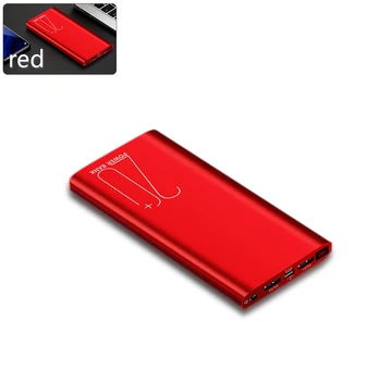 

Colorful 20000mAh Power Bank 2.1A Fast Charging With USB Cable Wired Powerbank with Flashligh Portable Charger For iPhone