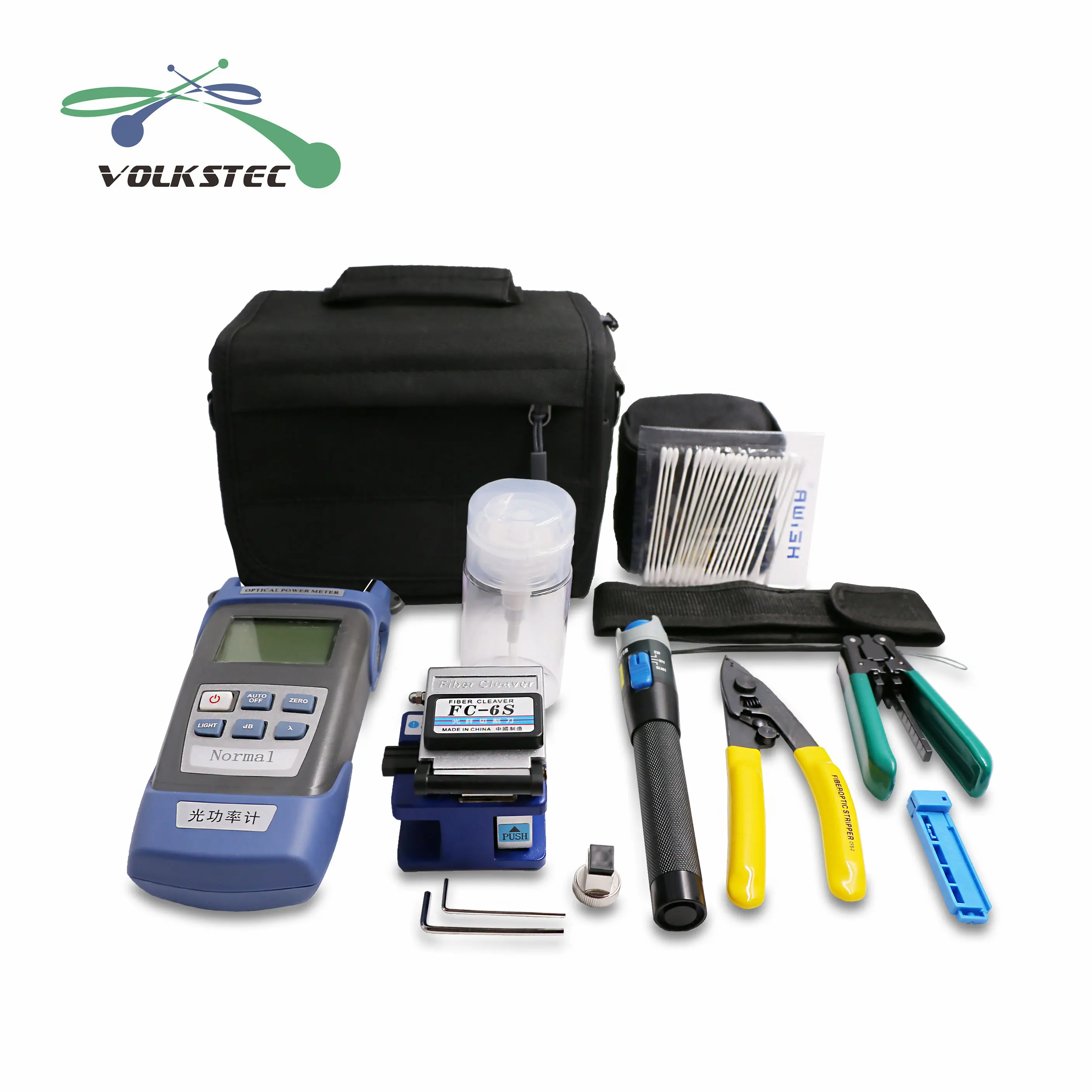 Fiber Optic FTTH Tool Kit Glasvezel Gereedschapsset, Gereedschap Met Rj45 Netwerktest
