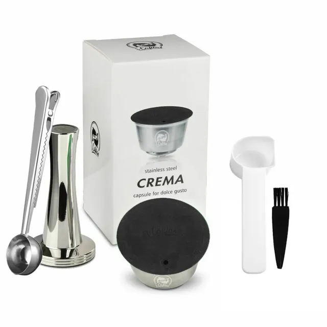 $US $9.65 Refillable Coffee Capsule Pods For Nescafe Dolce Gusto Lumio Stainless Steel Reusable Crema Coffee 