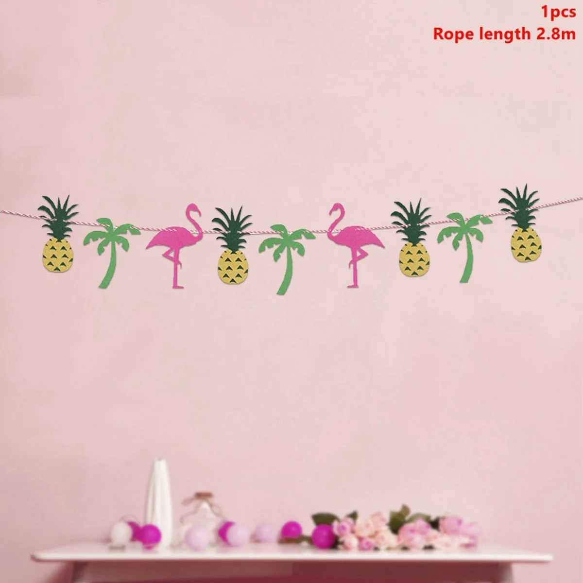 Summer Banners 1 Taoup 1 шт. пластиковые ананас Пальма розовые очки Фламинго летние тропические вечерние принадлежности Гавайские вечерние украшения сувениры для свадьбы - Цвет: Summer Banners 1