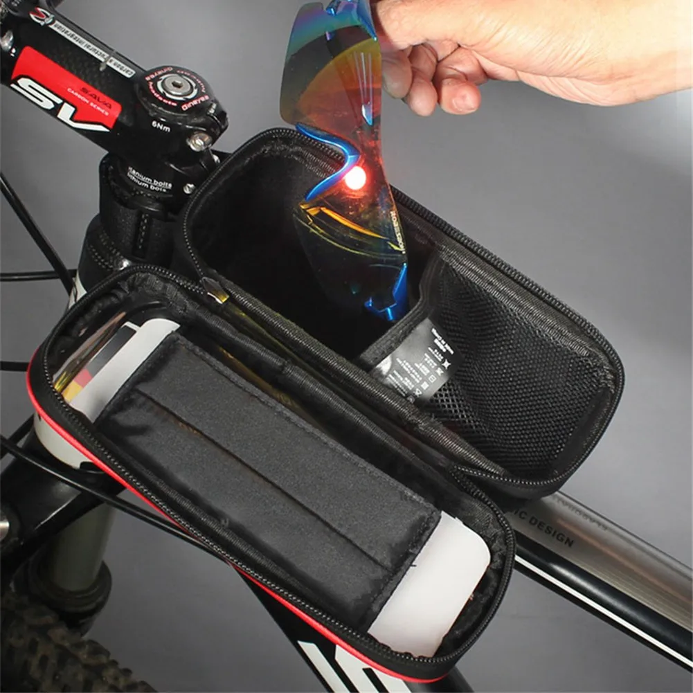 Сумка для горного велосипеда, непромокаемая, водонепроницаемая, MTB, передняя сумка, чехлы для мобильного телефона, для велосипеда, спорта, кемпинга, велоспорта, Аксессуары для велосипеда