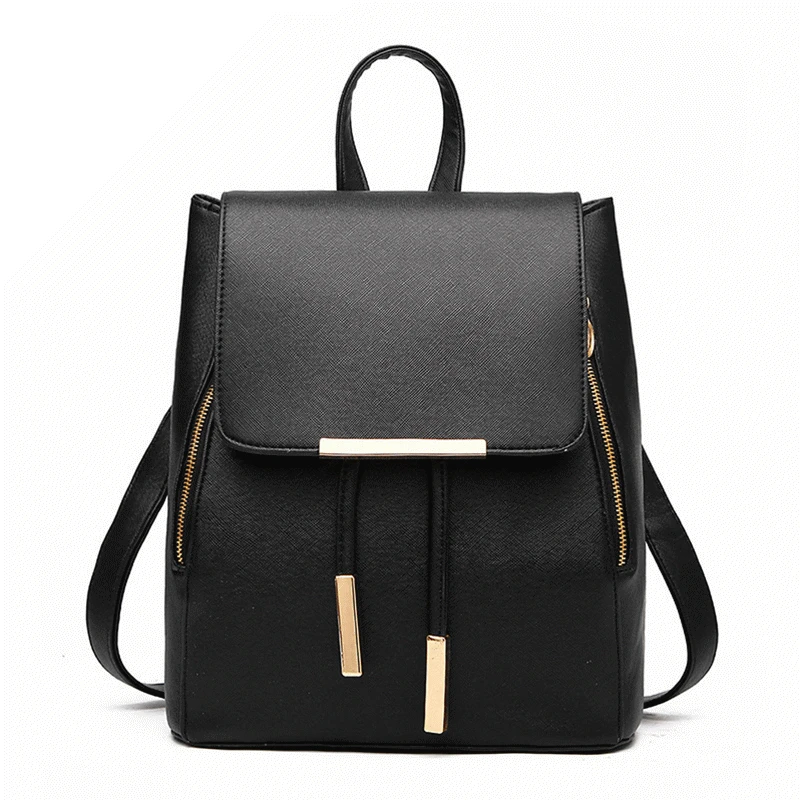 

Fashion NEW Solid Color PU Leather Women's Large Backpack School Student Bag Casual Outdoor Waterproof Travel Backpack ZX-045.