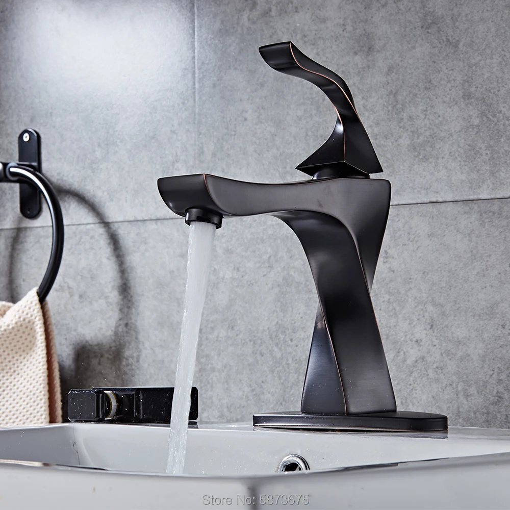 

Black twisted shower under counter washbasin wash basin under counter basin faucet bathroom brass faucet indoor black bronze fau