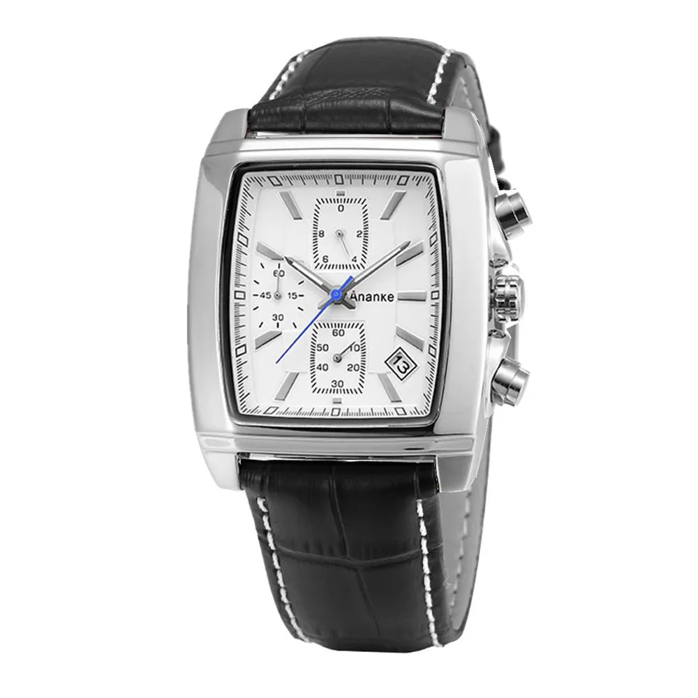 

Ananke Relogio Masculino Luxury Brand Business White-collar Belt Water Resistant Men's Quartz Wristwatches Reloj De Los Hombres
