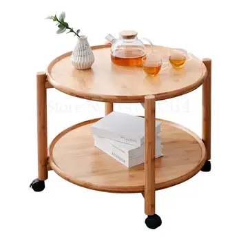 

Creative Removable Coffee Table Double-layered Coffee Table Tea Table With Modern Minimalist Storage Mobile Table