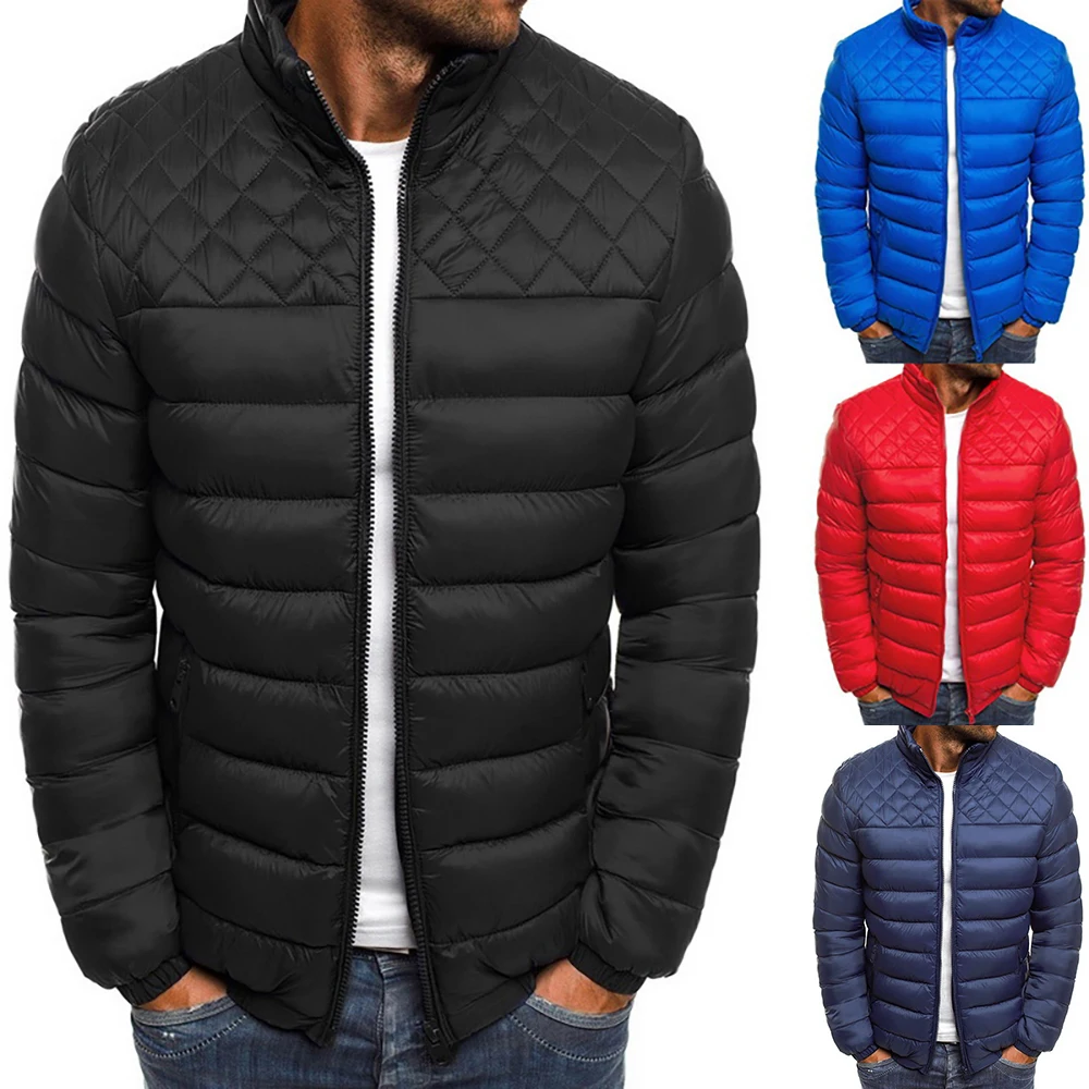 

WENYUJH Winter Jacket Men 2020 Fashion Standing Collar Men Parka Coat Jacket Solid Thick Coats And Coats Men Winter Coat M-3XL