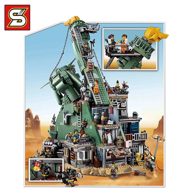 

Large Collapse 2 Series Free Fort Movie End Statue of Liberty Universal Architecture Non-Assembled Building Blocks Model Toy