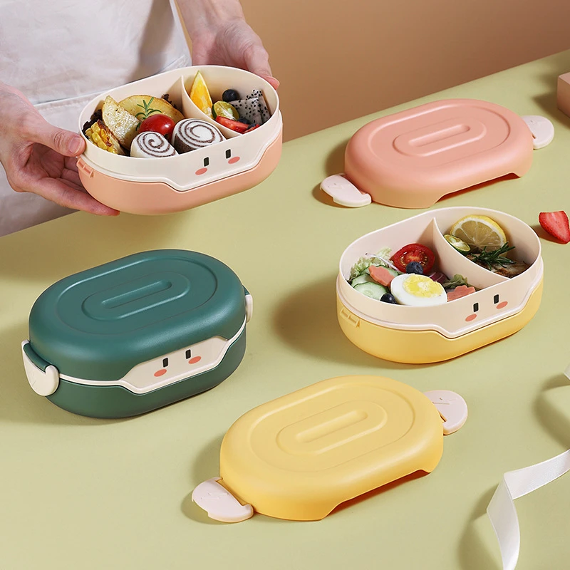 Praten in stand houden graven New Portable Kids School Lunch Bento Box Microwave Double Insulation  Japanese Style Lunchbox Plastic Storage Food Container - Lunch Box -  AliExpress