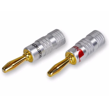 

500Pcs/Set Nakamichi Speaker Banana Plug, Audio Jack Connector 24K Gold Plated Plug
