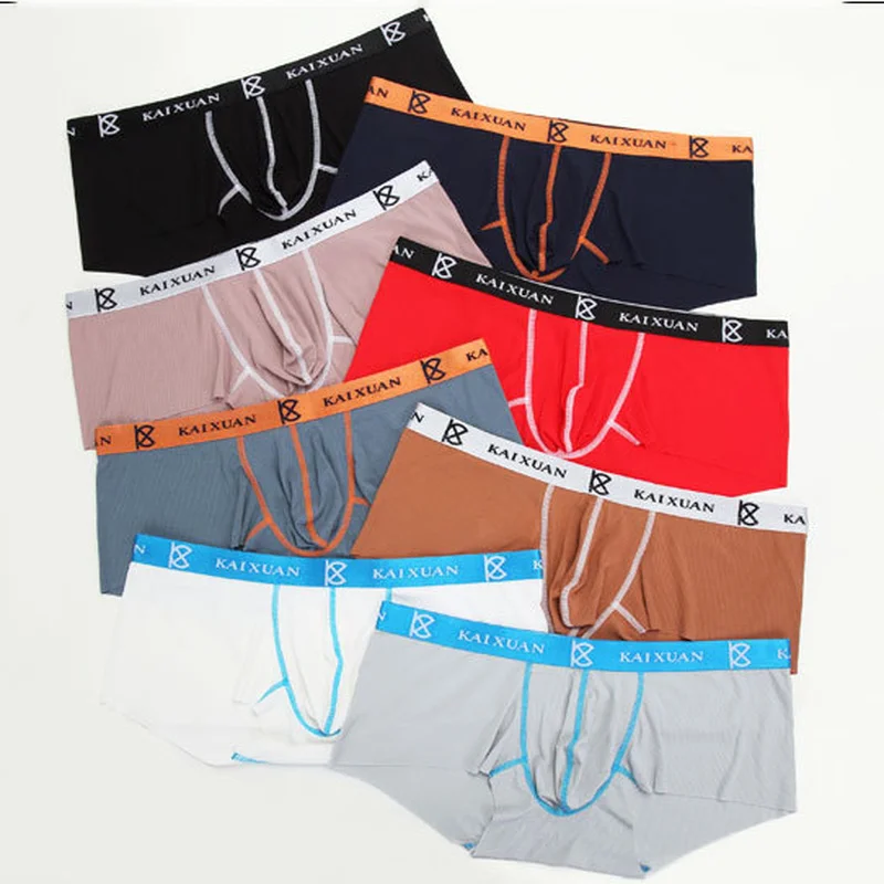 

3 шт./лот сексуальные мужские трусы-боксеры Шорты бесшовный модальный Нижнее белье Стеклярус чехол боксерские трусы Шорты скольжения Homme Гей Трусы Calzoncillo Танга бикини