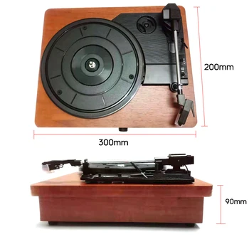 

Portable Gramophone Vinyl Record Player Vintage Classic Turntable Phonograph Professional