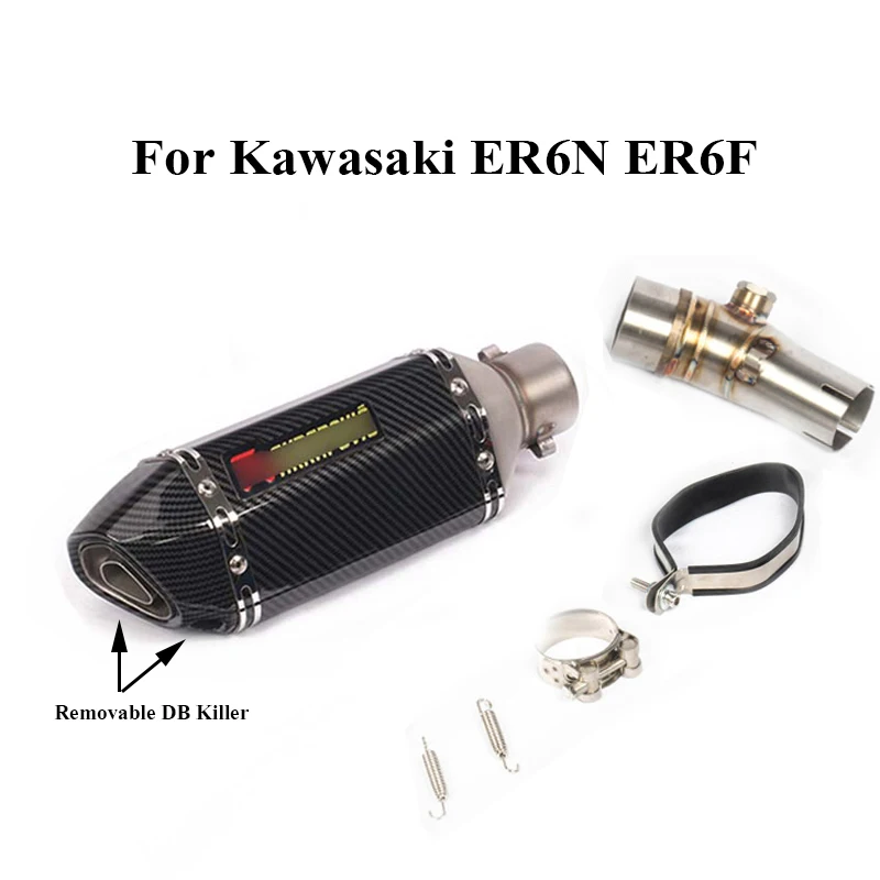 Для Kawasaki ER6N ER6F 2012 2016 мотоцикл выхлопной наконечник глушитель Соединительная