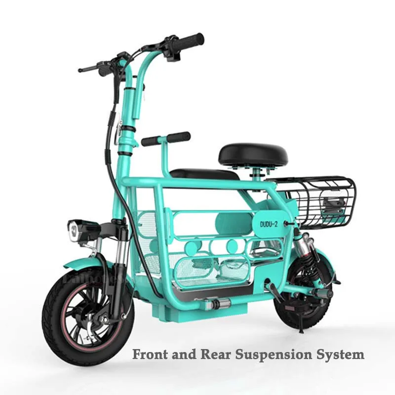Daibot Folding Electric Bike 400W 48V Electric Bicycle Max Range 85KM Seat WhiteBlue 2wheeled Electric Scooter For Adults Kids  (16)