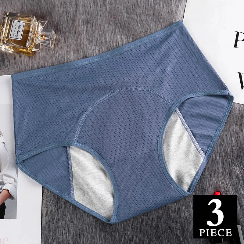 F 3pcs 3 шт./лот, женские непромокаемые менструальные трусики, набор, физиологический период, нижнее белье, водонепроницаемые трусы, штаны со средней талией, под брюки# F - Цвет: F 3pcs