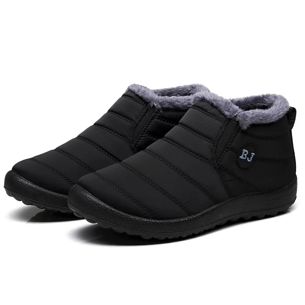 2019 Waterproof Women Winter Shoes Plus Size 45 Couple Snow Boots Warm
Fur Inside Antiskid Bottom Keep Warm Mother Casual Boots