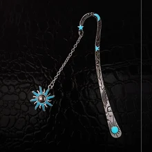 Винтажная светится в темноте Закладка для книг металлическая Закладка Длинная цепочка светящаяся Стрекоза солнце бабочка Книга знак красивый подарок